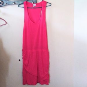 Stylish Flirty Pink Halter Mini Scrunched Dress.